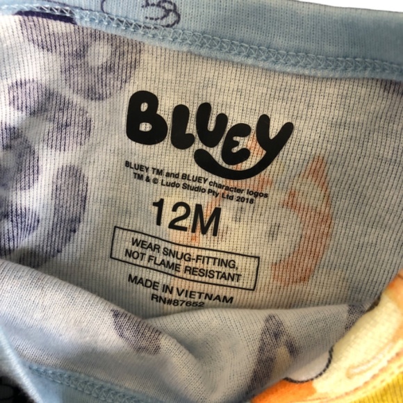 BLUEY 2-Piece Snug Fit Pajama Set Size 12 Months - Picture 2 of 8